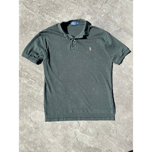 Vtg Polo Ralph Lauren Classic Fit Shirt Grey Green Heather, Sz Small