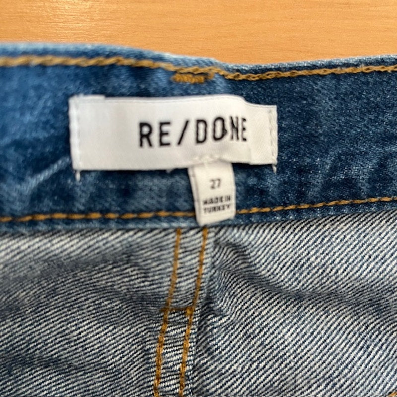 Re/done 70s ultra high rise wide leg jeans, size 27