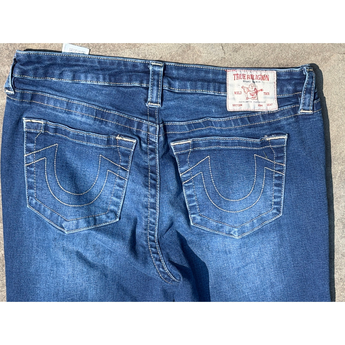 True Religion Beca Mid Rise Bootcut Blue Denim Jeans Size 31 Inseam 30