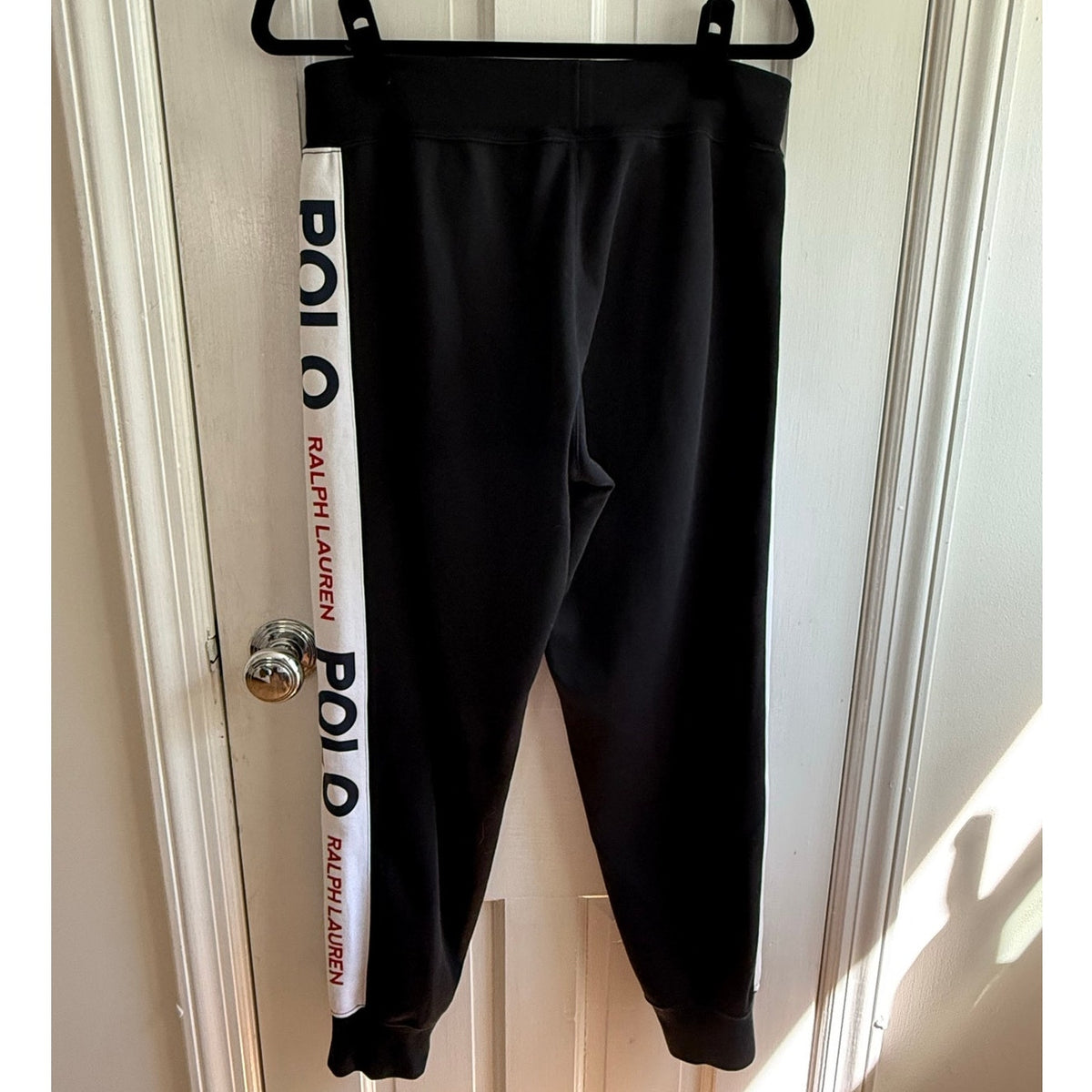 Polo Ralph Lauren Men's Black Logo Jogger Sweatpants Size Medium Essential Fleece