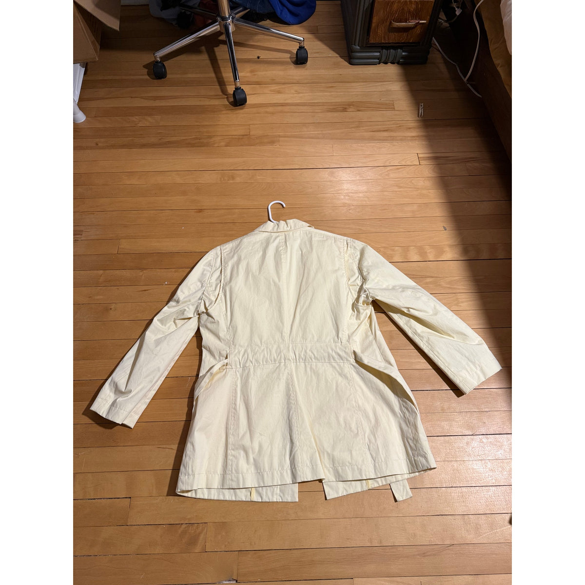 Hugo Boss Women's Canary Yellow Raincoat - Size 14