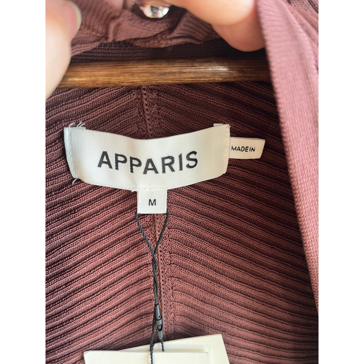 NWT APPARIS Banks Bolero in Clay - Brown Ribbed Knit Cropped Cardigan - Size M