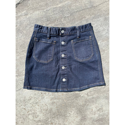 Denim & Supply Ralph Lauren Tilden Button Front Mini Skirt 24 25 Boho Indigo 💙