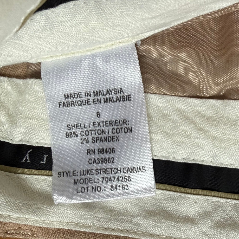 Theory Luke Stretch Canvas Chino Pants Women's Size 8 Khaki EUC