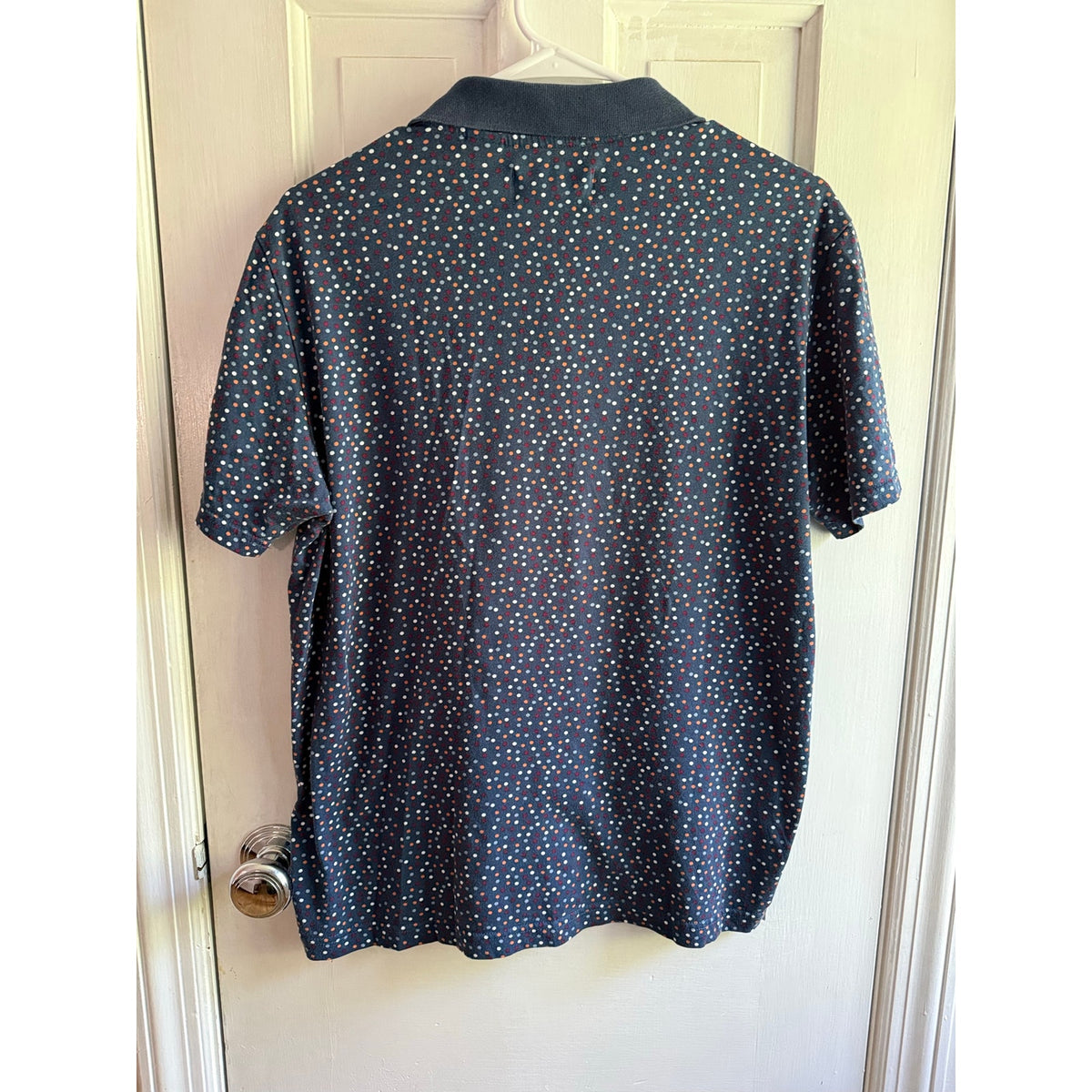 Vintage Original Penguin Navy Polka Dot Polo Shirt Small