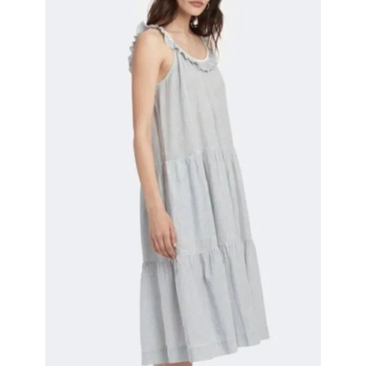 the Great. Magnolia eyelet tiered dress,  grey blue, Size 1, Small