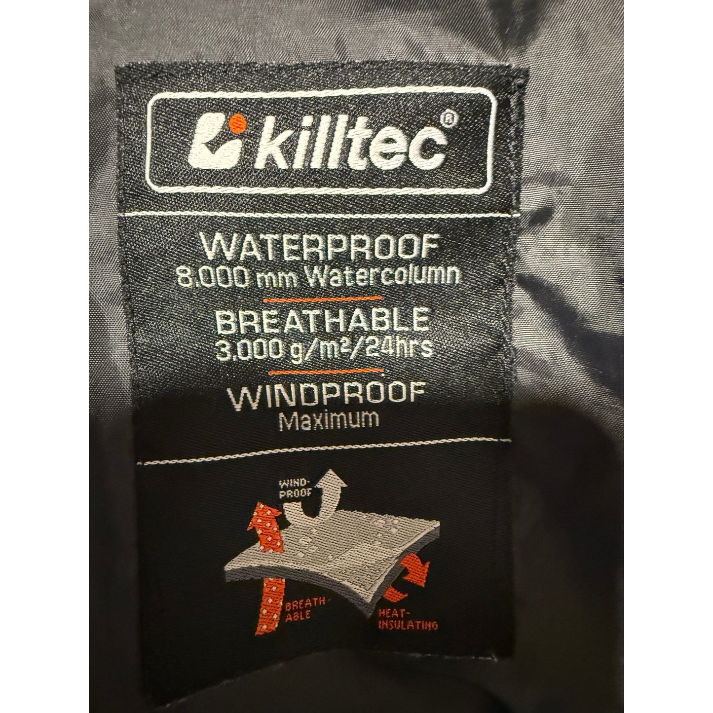 Killtec Blue Women's Ski Jacket Windproof, Waterpoof, Breathable Size Small