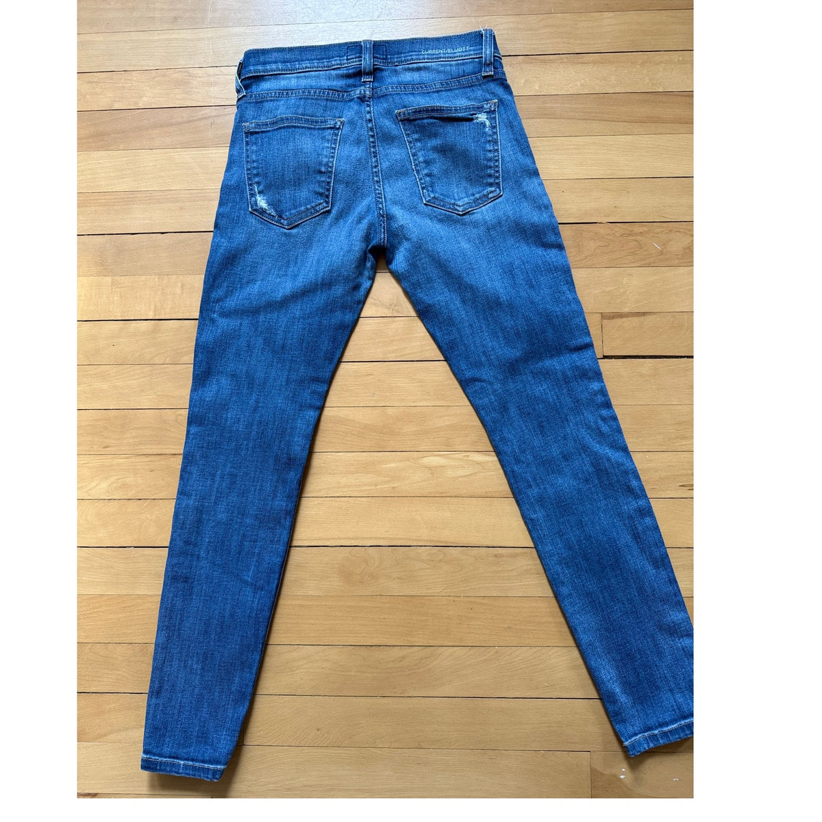 NWT Current/Elliott The Stiletto Skinny Jeans - Distressed Blue - Women’s Size 25