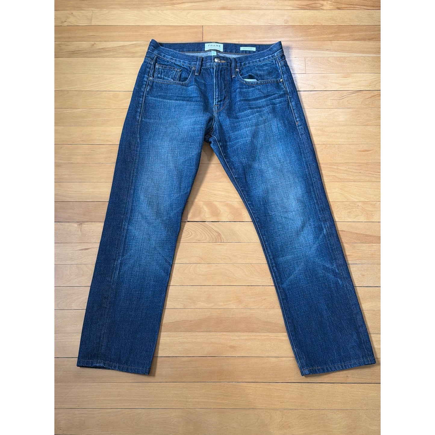 Frame Denim Size 32 Dark Wash Mid Rise Straight Leg jeans
