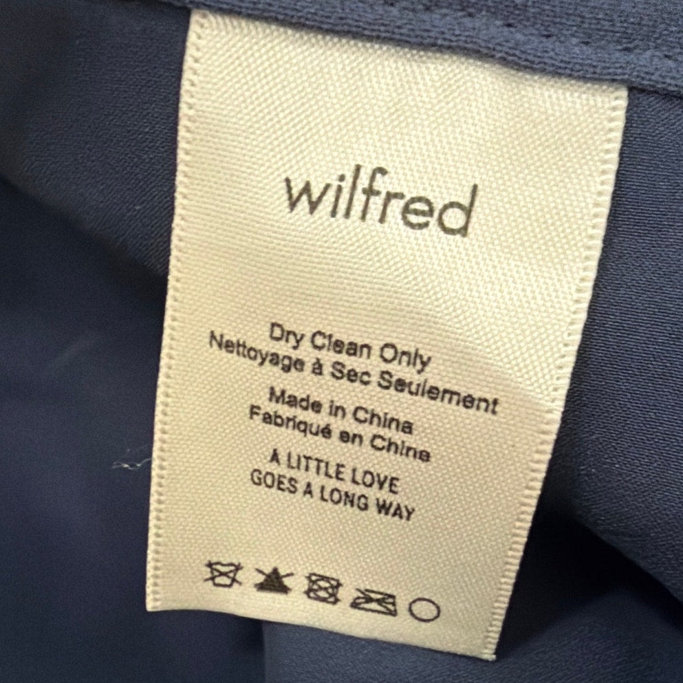 Wilfred Size 6 Dark Muted Blue High Rise Scalloped Hem Shorts