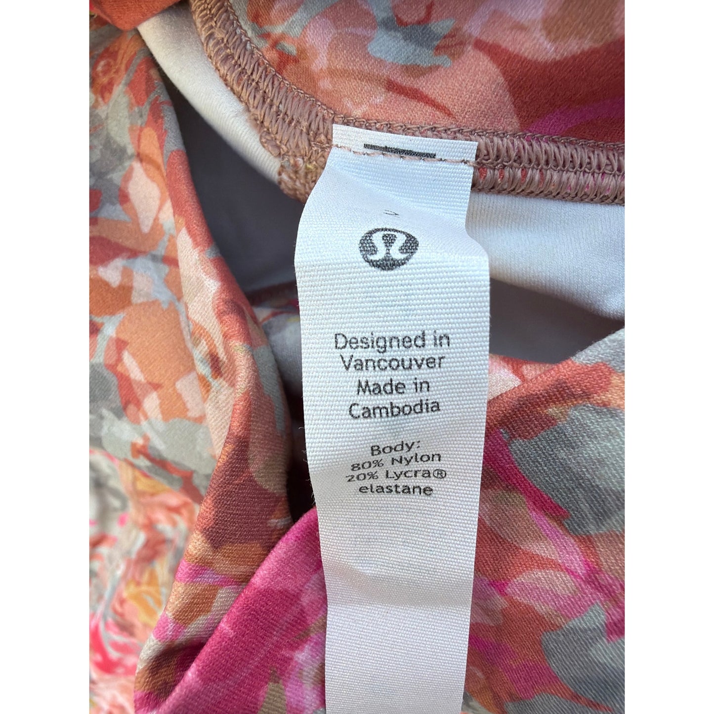 NWT Lululemon Align HR Pant Size 2, 25" Neon Pink Floral Pattern