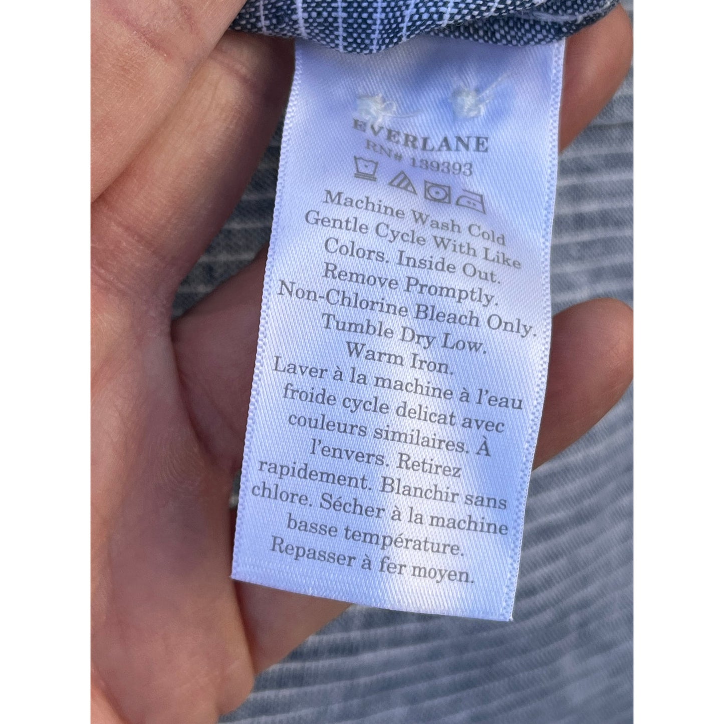 ✨ NWT Everlane The Relaxed Linen Shirt ✨ Pinstripe 00