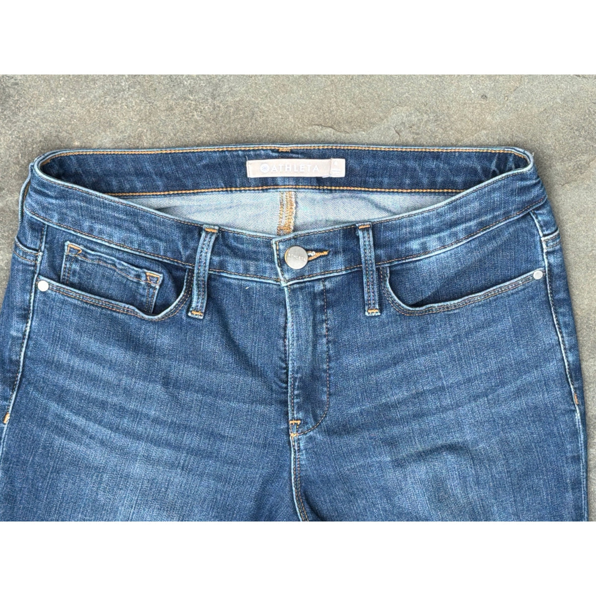 Athleta Sculptek High-Rise Skinny Jeans Medium Wash Size 8