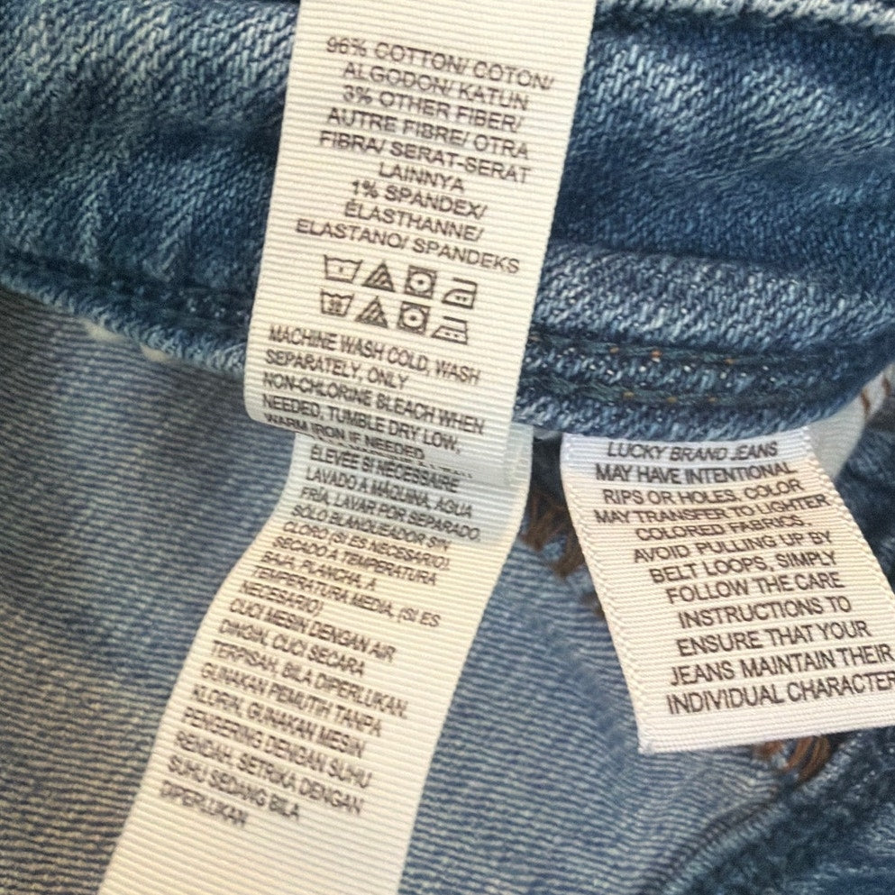 Lucky Brand Size 18W Reese Boyfreinds Blue Ripped Jean