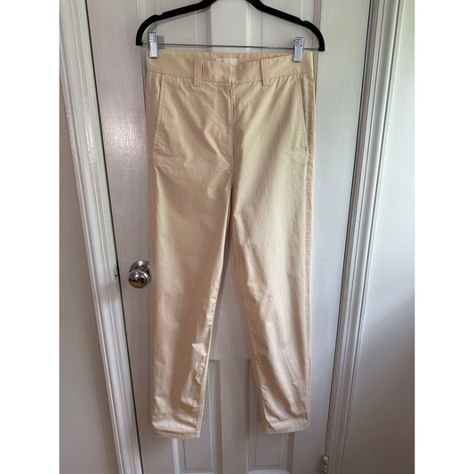COS Cream Beige High Waisted Cotton Tapered Chino Pants Size 2 | EUC Tailored