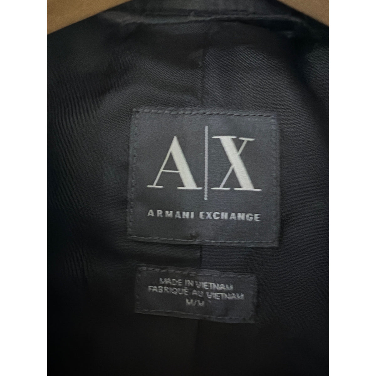 Armani Exchange Men's Nylon Moto Jacket Medium Black Zip