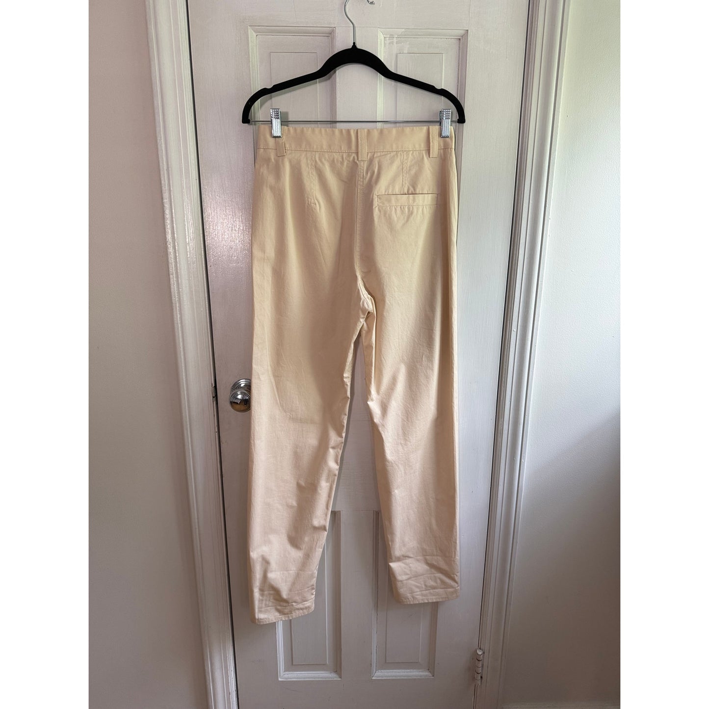 COS Cream Beige High Waisted Cotton Tapered Chino Pants Size 2 | EUC Tailored