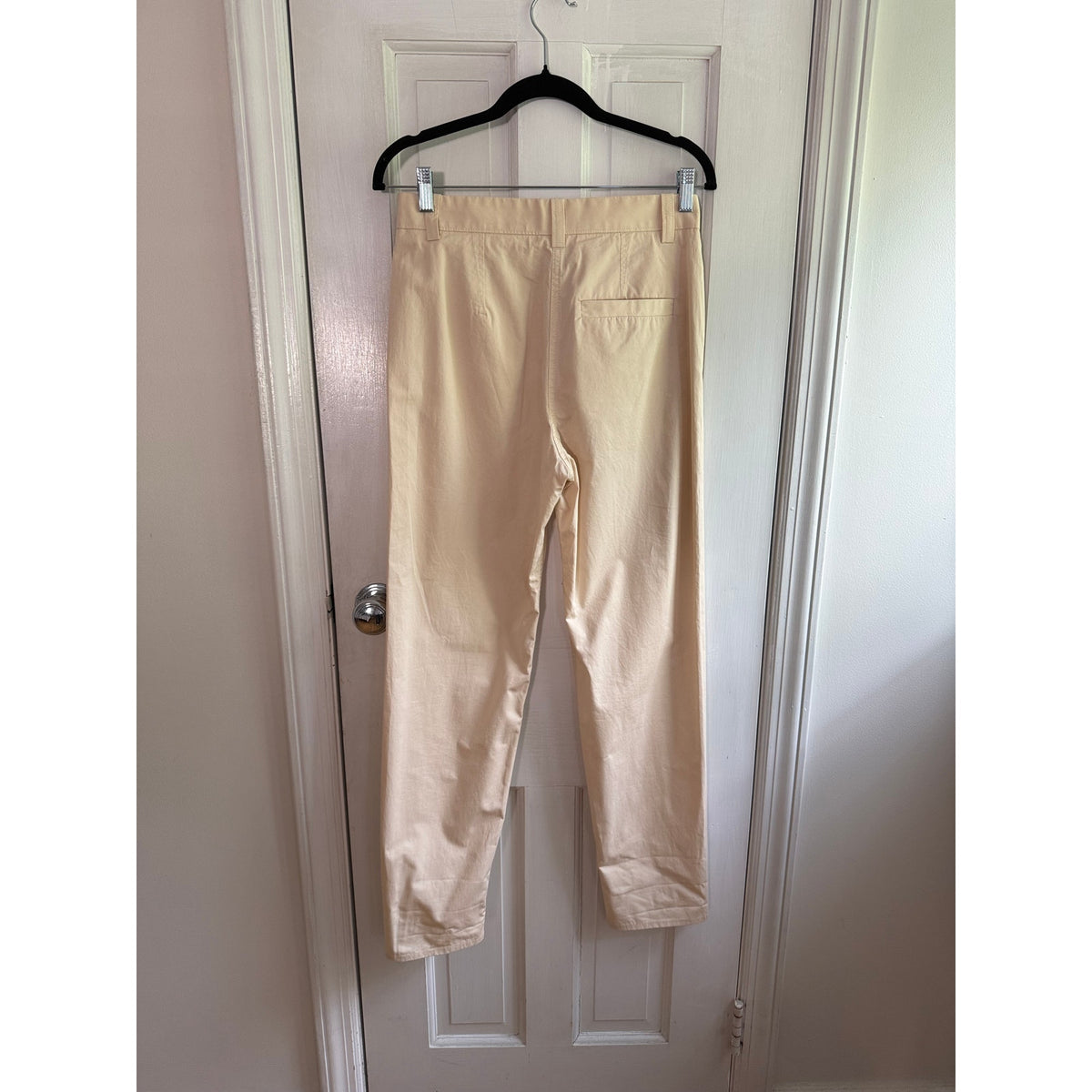 COS Cream Beige High Waisted Cotton Tapered Chino Pants Size 2 | EUC Tailored