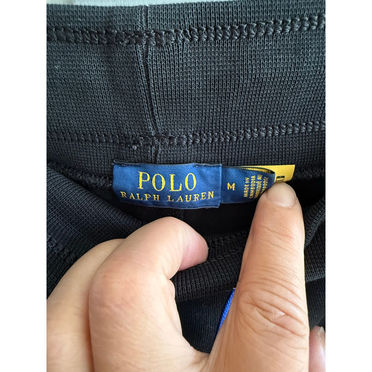 Polo Ralph Lauren Men's Black Logo Jogger Sweatpants Size Medium Essential Fleece