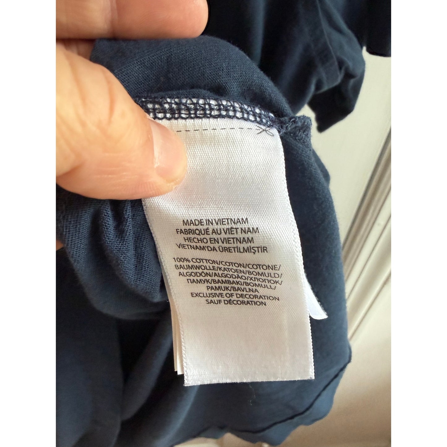Polo Ralph Lauren Navy Polo Shirt Men's White Pocket Pony SM