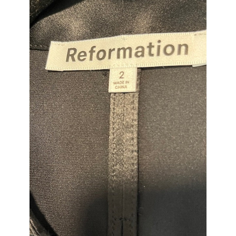 🖤 NWT Sold Out: Reformation Alaine Silk Dress | The Forever LBD - Size 2