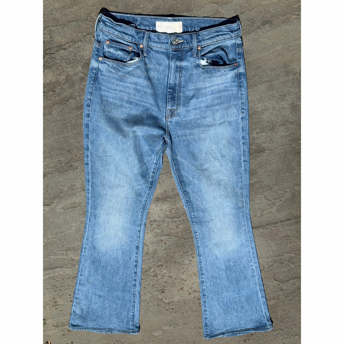 Mother Superior High Rise Bootcut Jeans Womens 29 Blue Straight Leg Ankle Denim