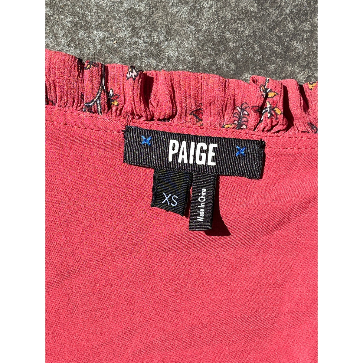 🍎 Paige "Giannina" 100% Silk Floral Boho Mini Dress XS 🍎