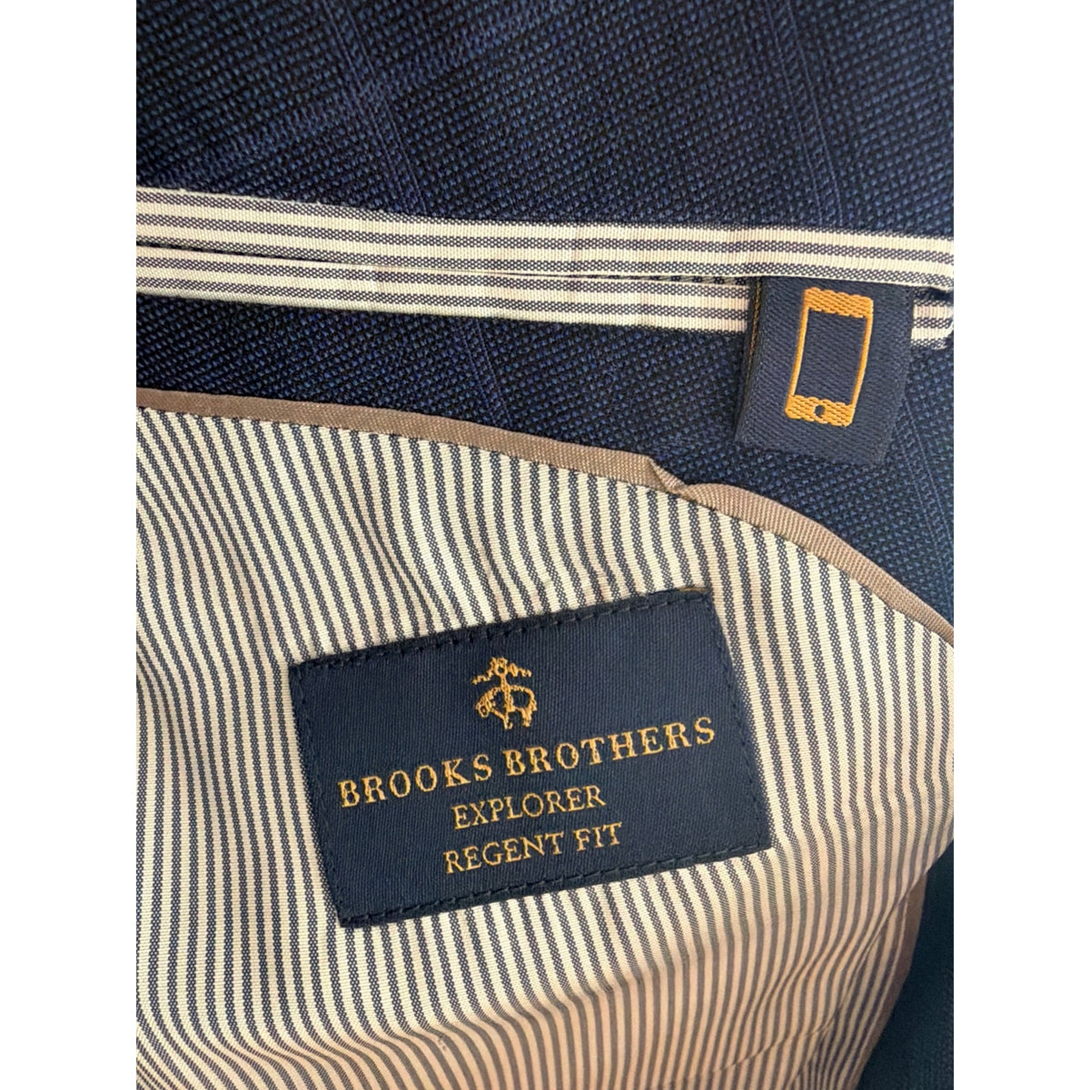 Brooks Brothers Explorer Regent Fit Plaid Suit Jacket Blazer Blue 38S