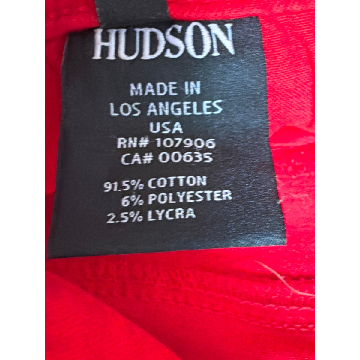 Hudson Nico Super Skinny Mid-Rise Jeans in Red - Size 29