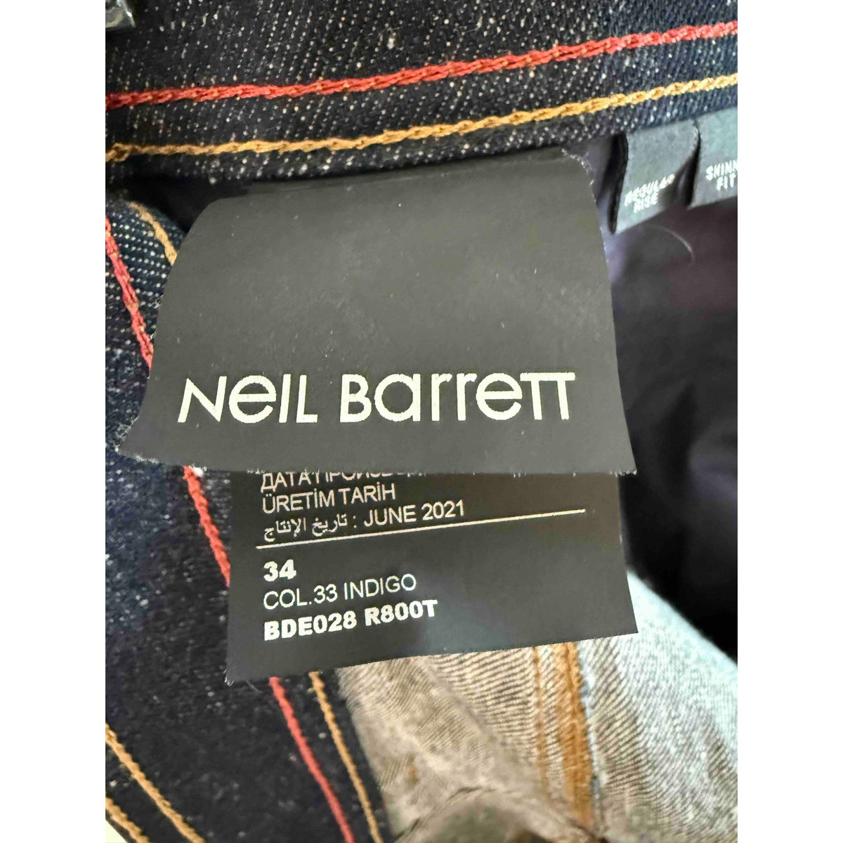 Neil Barrett Men's Jeans Indigo Skinny Fit Size 34