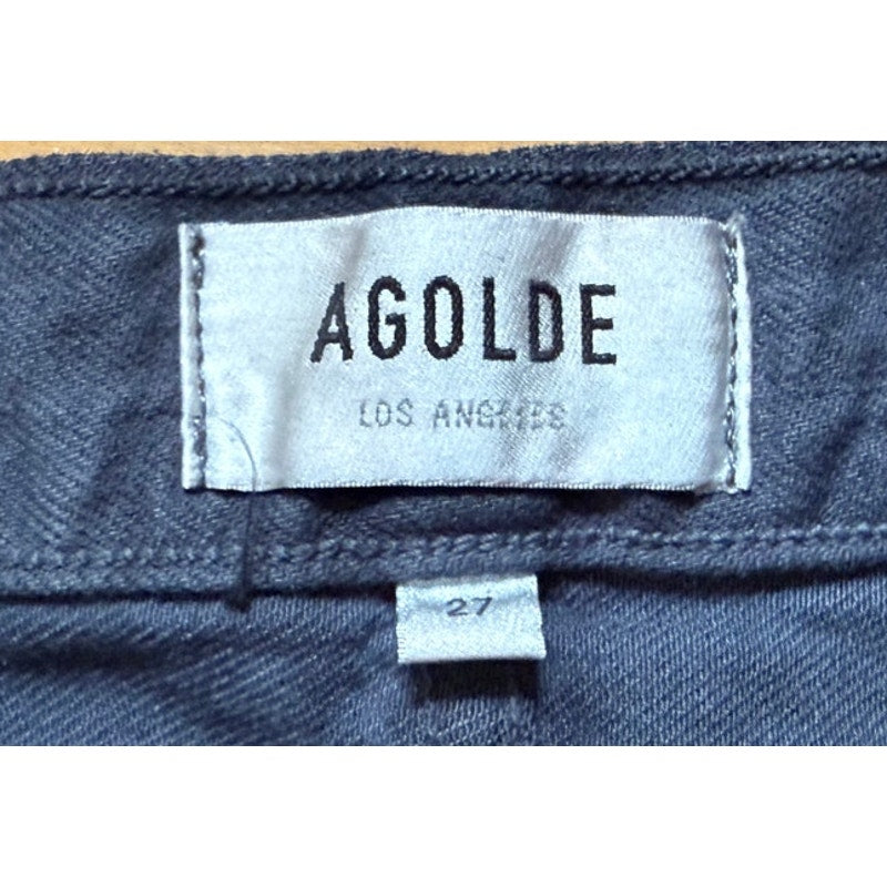 RARE AGOLDE "Lana" Slice Jeans - Black Distressed Wash - Size 27 - EUC
