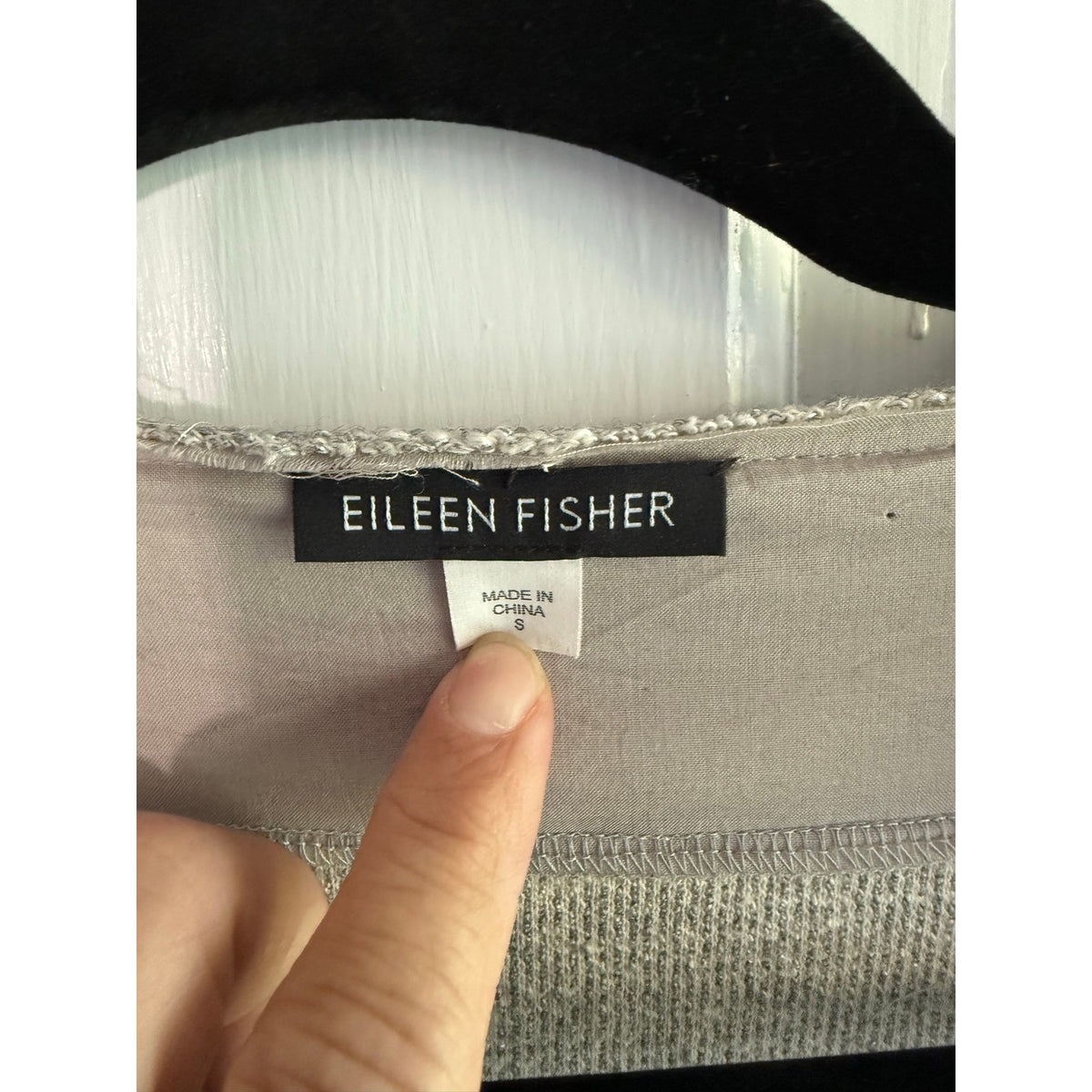 Eileen Fisher Gray Knit Notch Collar Blazer Jacket Women's Size Small Sample