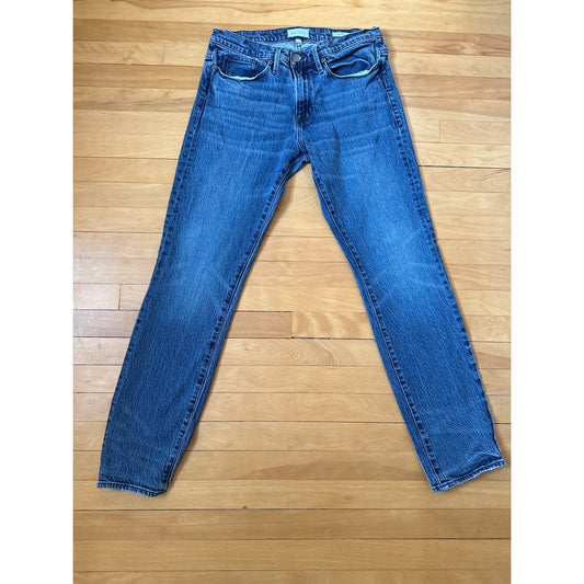 Frame L'Homme Slim Jeans Size 34 Fairhope Medium Wash Stretch Premium EUC