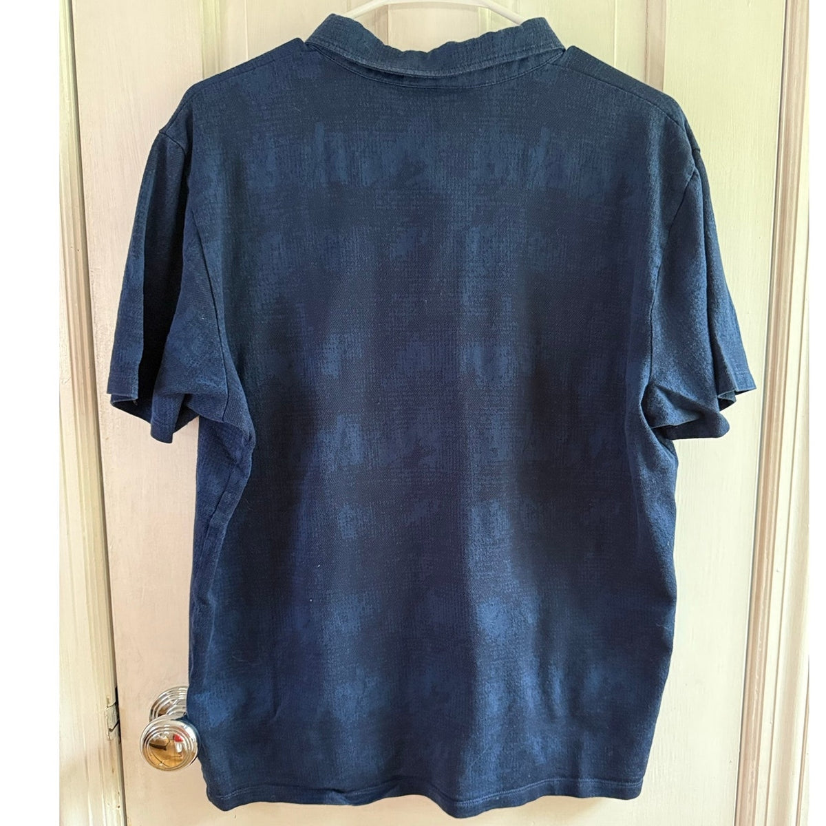 Hugo Boss Men's Knit Polo Shirt Blue US Large EU XL Short Sleeve EUC