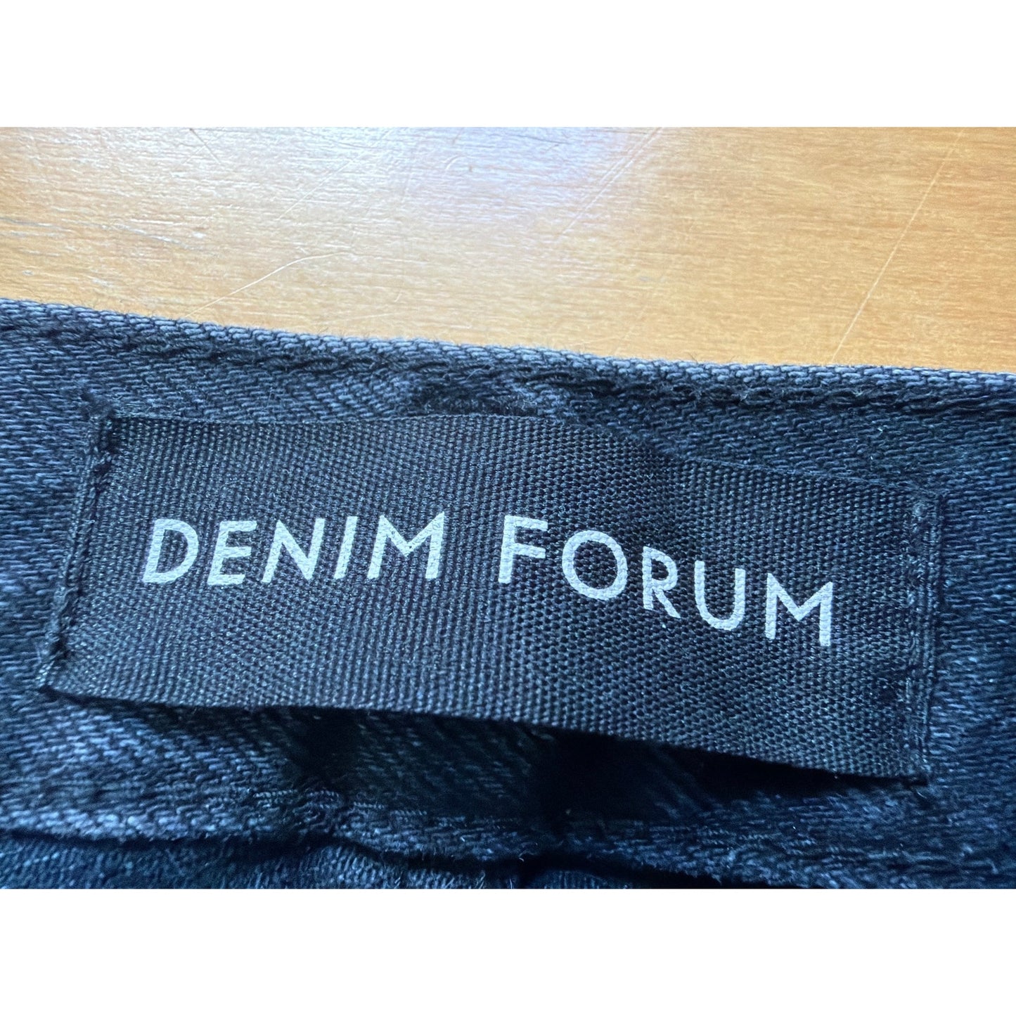 Denim Forum Size 31 The Marlo High-Rise Black Straight Leg Jeans