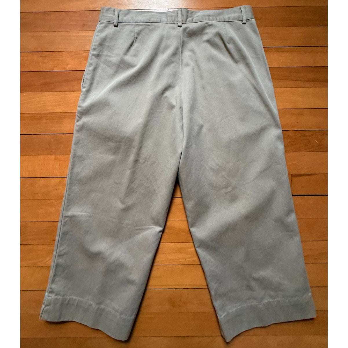 Vintage Ralph Lauren Khaki Wide-Leg Capri Pants - Women's Size 12 - EUC