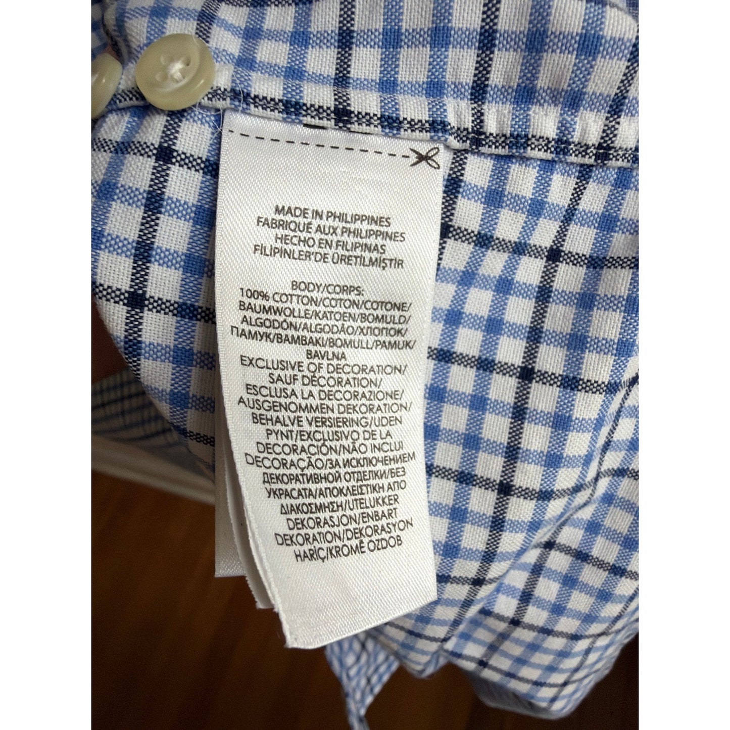 Polo Ralph Lauren Classic Fit Shirt Mens 3XL Blue White Pattern Multicolor Pony