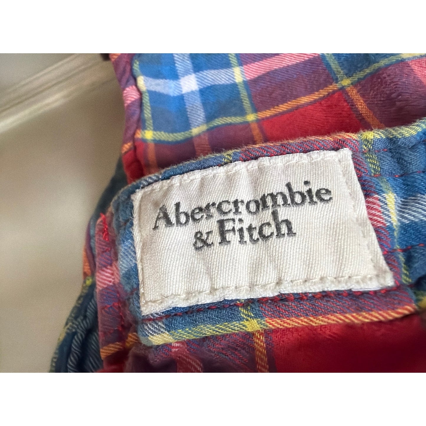Vintage Abercrombie & Finch Size M Red and Blue Plaid Button Down Shirt