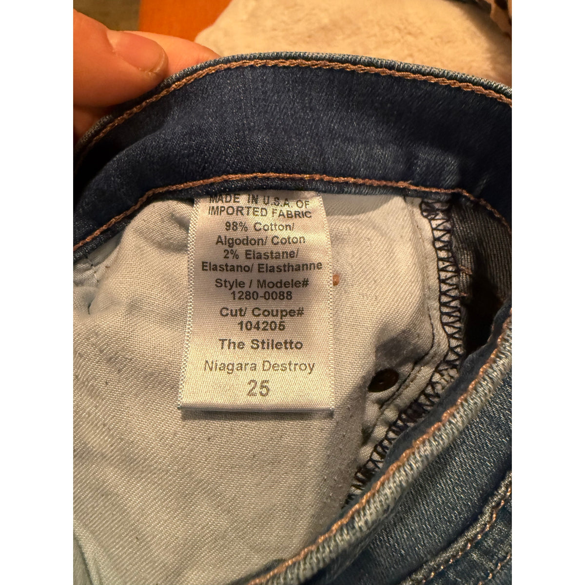 NWT Current/Elliott The Stiletto Skinny Jeans - Distressed Blue - Women’s Size 25