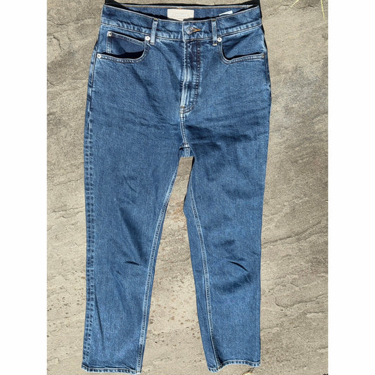 Everlane The Way-High Jean Size 28 High Rise Distressed Blue Denim Pants 28x29