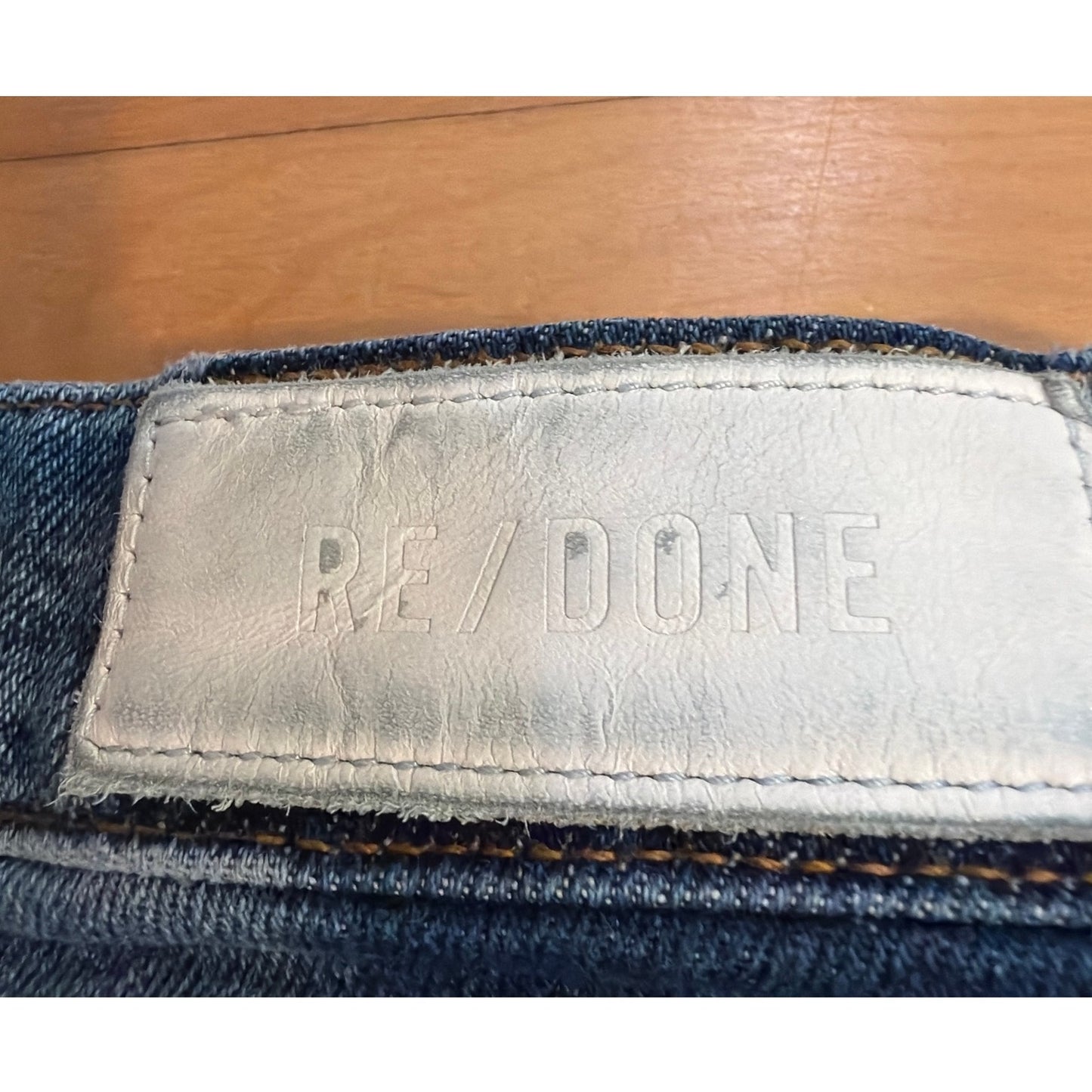 Re/Done Size 24 Ripped Distressed Hem High Rise Jeans