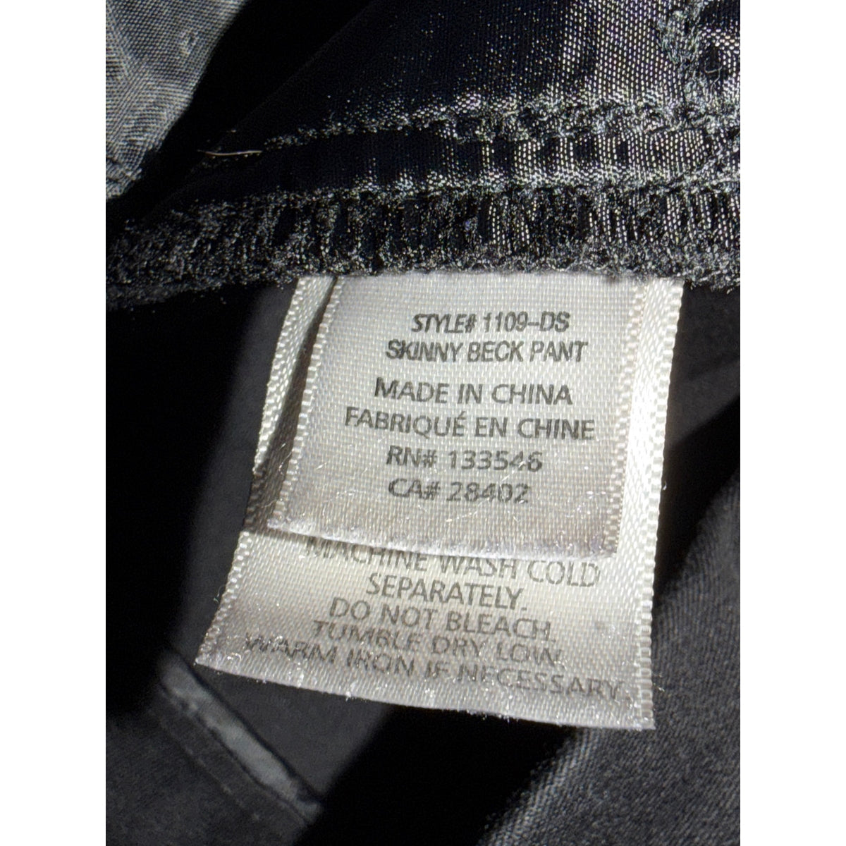 Ecru "Sunny Beck Pant" Black Slim Fit Trousers Size 8 Classic Workwear