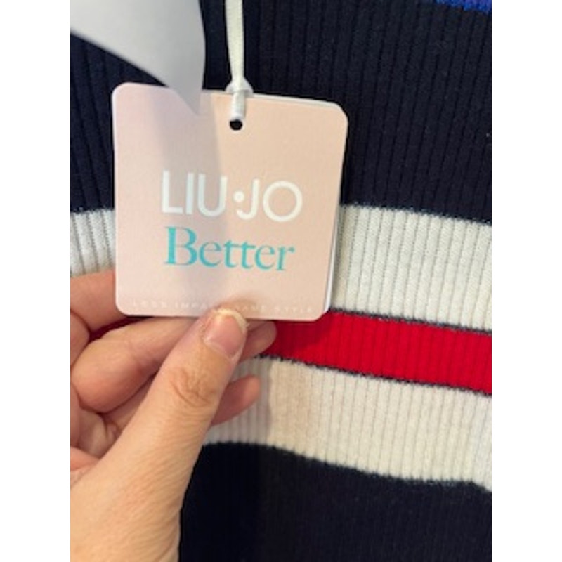 Liu Jo Navy, Red, White, & Blue Striped Knit Sheath Dress Size Small -- NWT