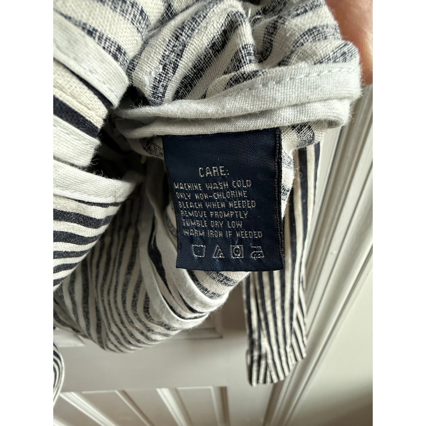 VTG Ralph Lauren Striped Linen Cotton Blazer - Size 4 - Navy/White - EUC