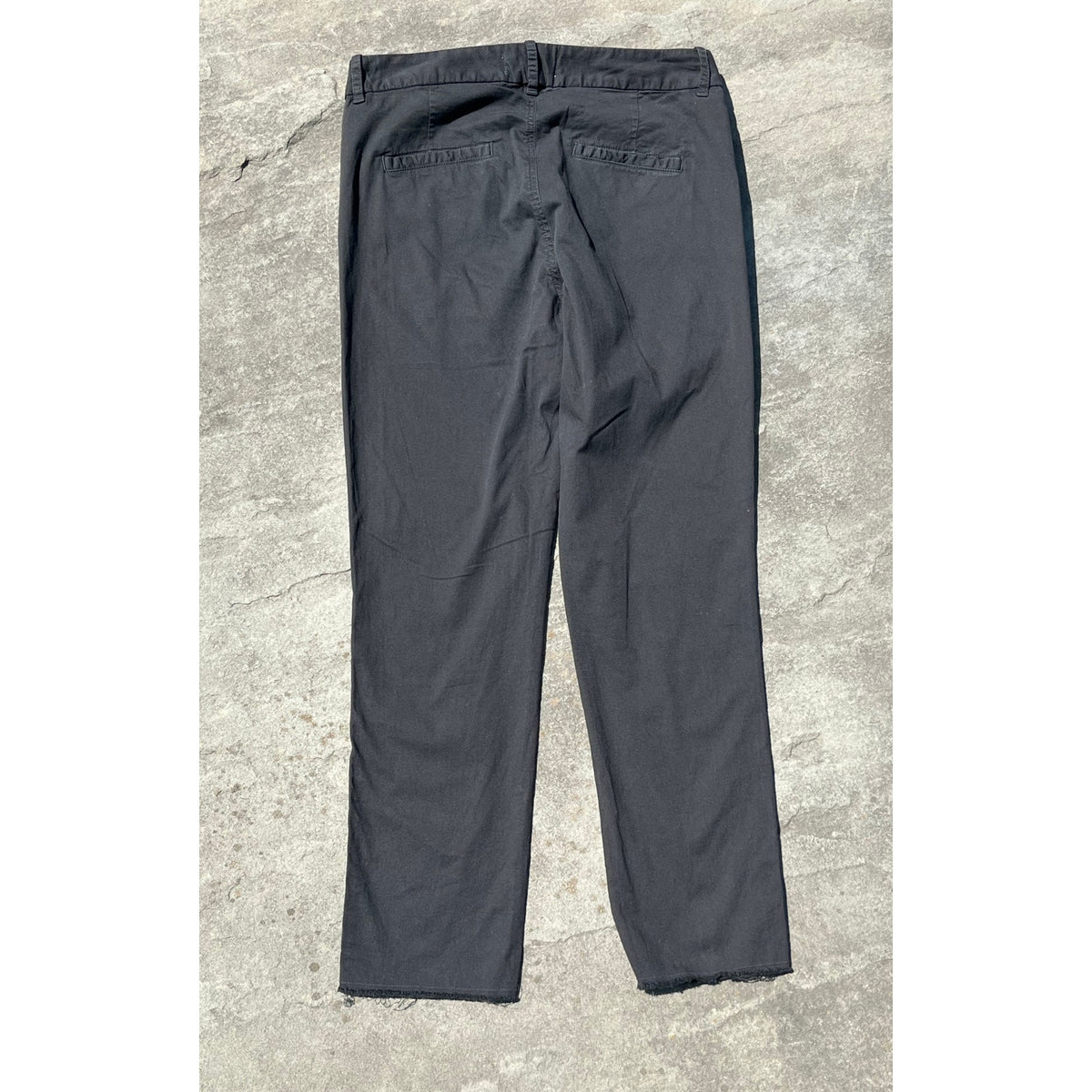 Nili Lotan East Hampton Cropped Raw Hem Black Pants Sz 0 (more like 2/4)