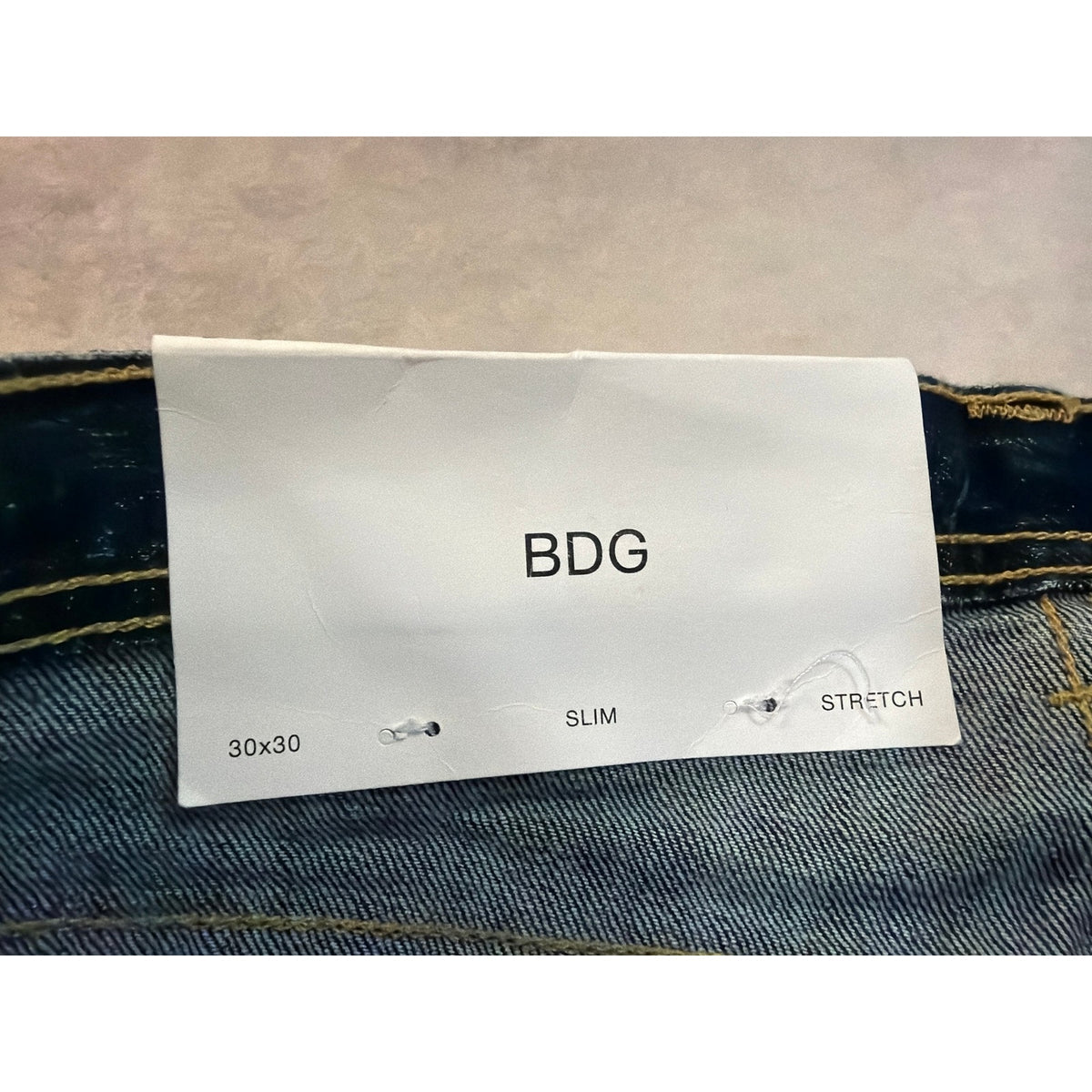 NWT BDG Retro Acid Wash Slim Straight Denim Blue Jeans Size 30