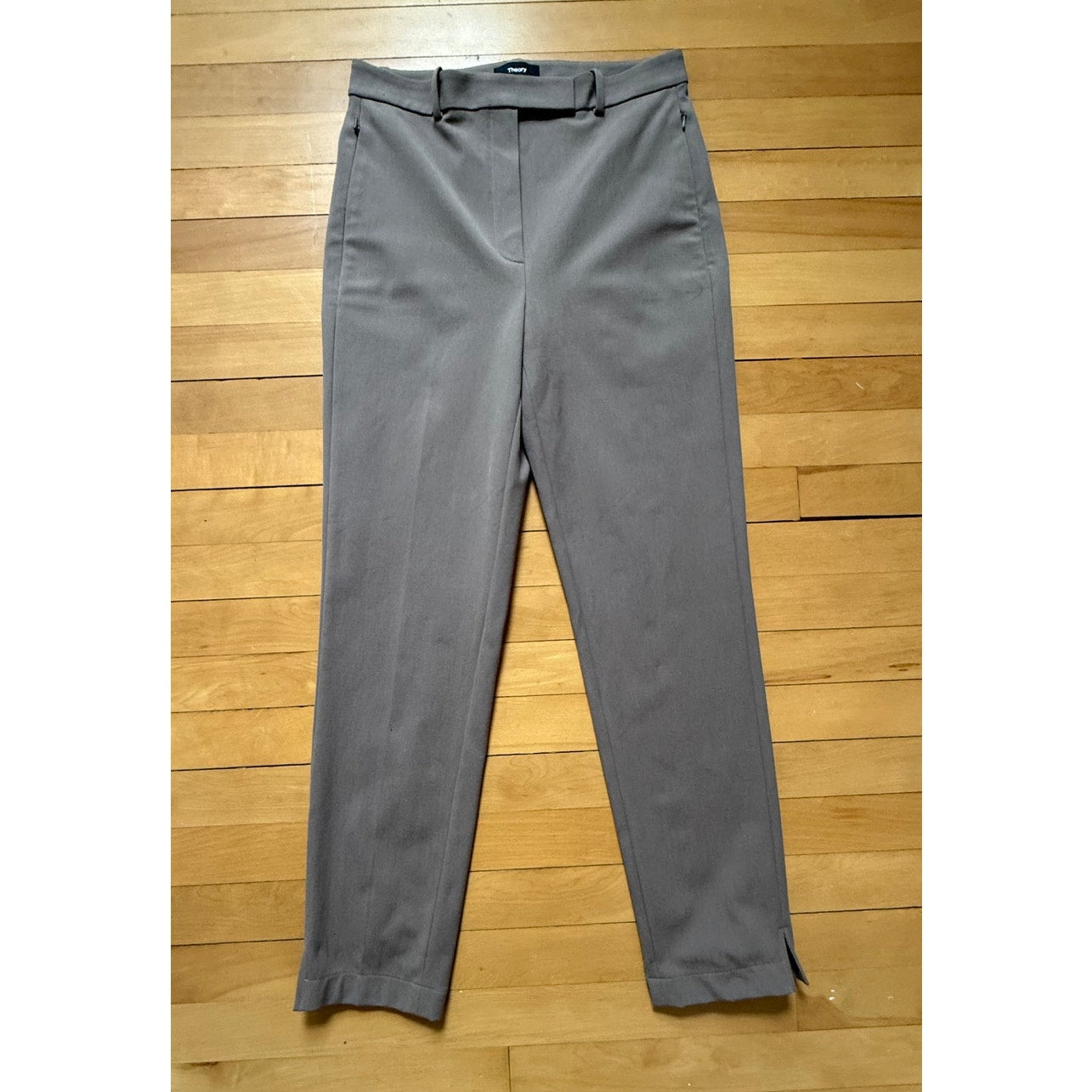 Theory Women's Gray Slim Ankle Chino Pants - Size 2 - EUC