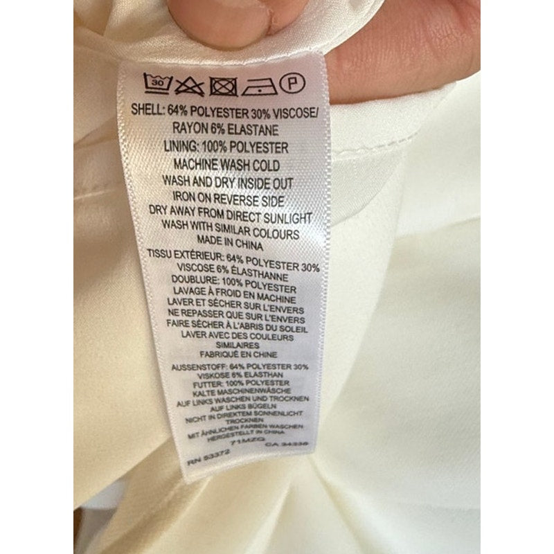 French Connection White Whisper Ruffle Strap Mini Dress Size 0 EUC