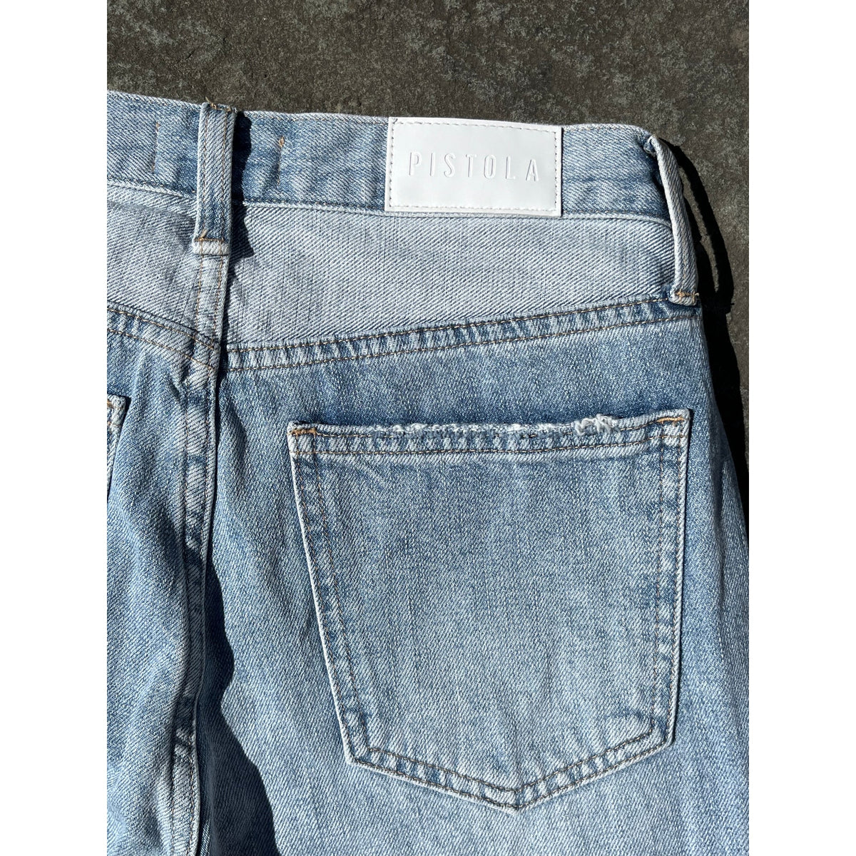 Pistola Monroe Side Stripe High Rise Cropped Cigarette Jeans Sz 26 Light Wash