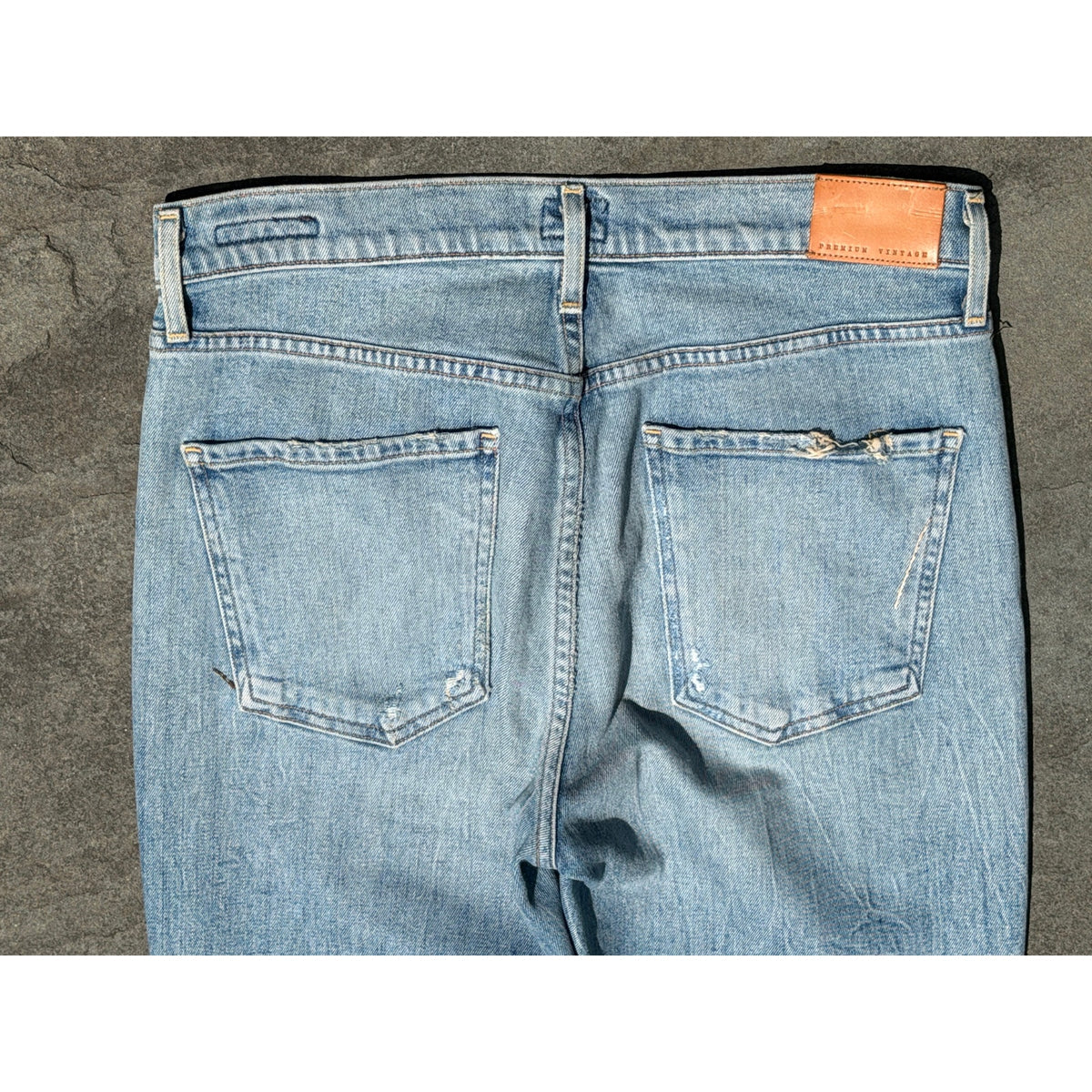 Citizens of Humanity Size 29 Demy Cropped Flare Fit Mid Rise Blue Jeans